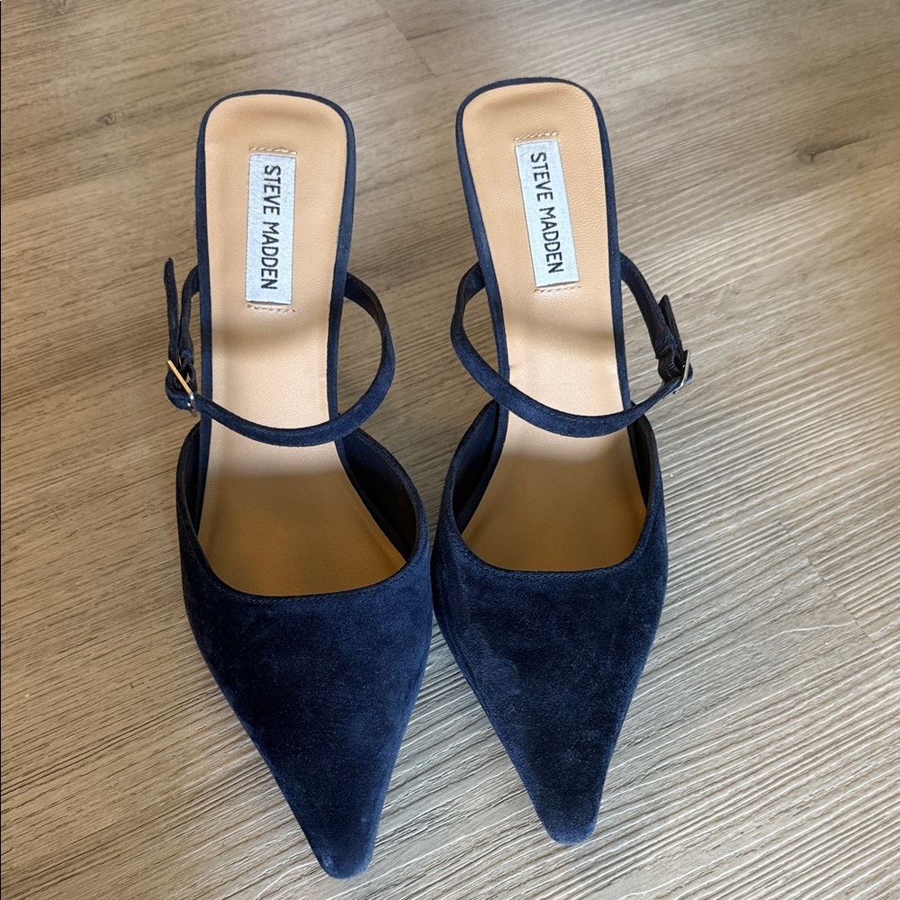 Steve Madden Dark Blue Pointed Mules
